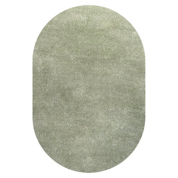 Haze Solid Low-pile Area Rug Green